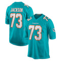 M.Dolphins #73 Austin Jackson Player Aqua Home Game Odoa Stitched Jerseys
