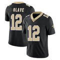 NO.Saints #12 Chris Olave Player Black Limited Vapor Untouchable Home Game Odoa Stitched Jerseys