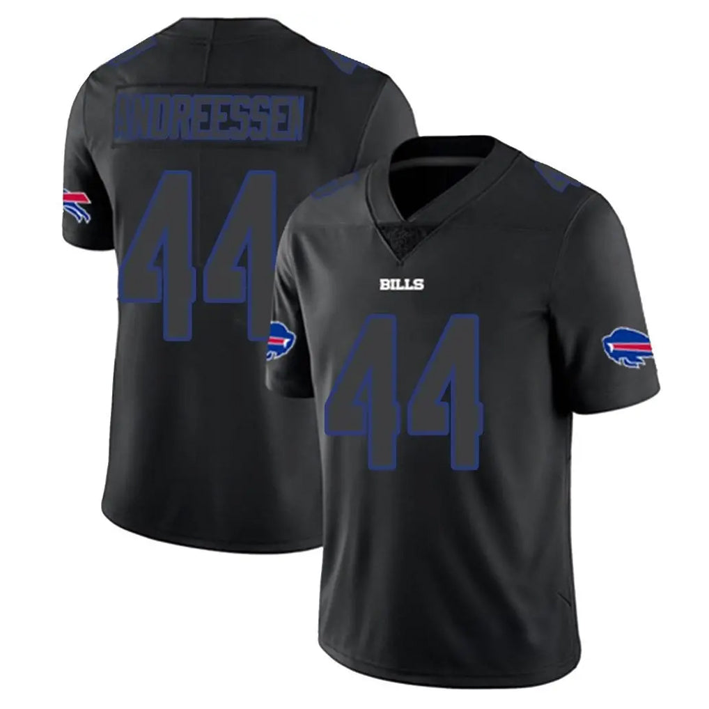 B.Bills #44 Joe Andreessen Player Black Impact Limited Home Game Odoa Stitched Jerseys