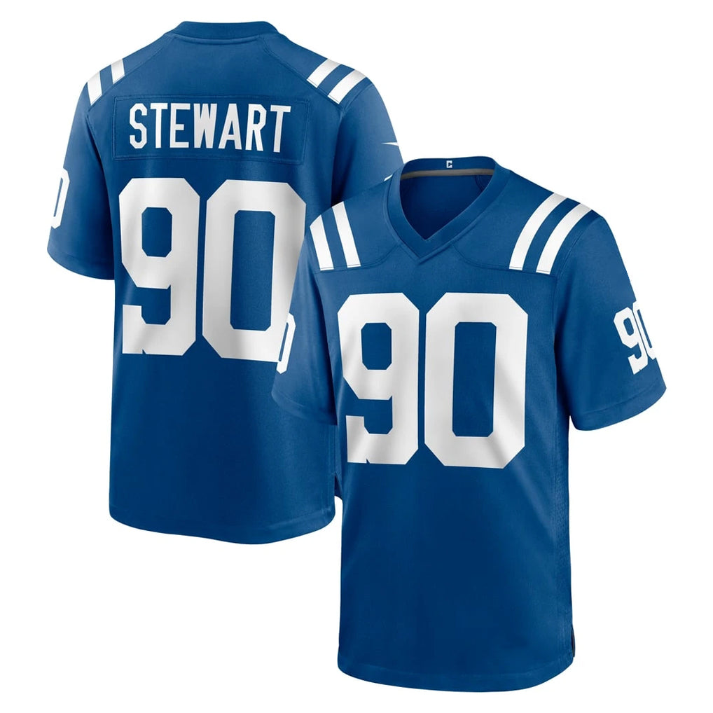 IN.Colts #90 Grover Stewart Player Royal Home Game Odoa Stitched Jerseys