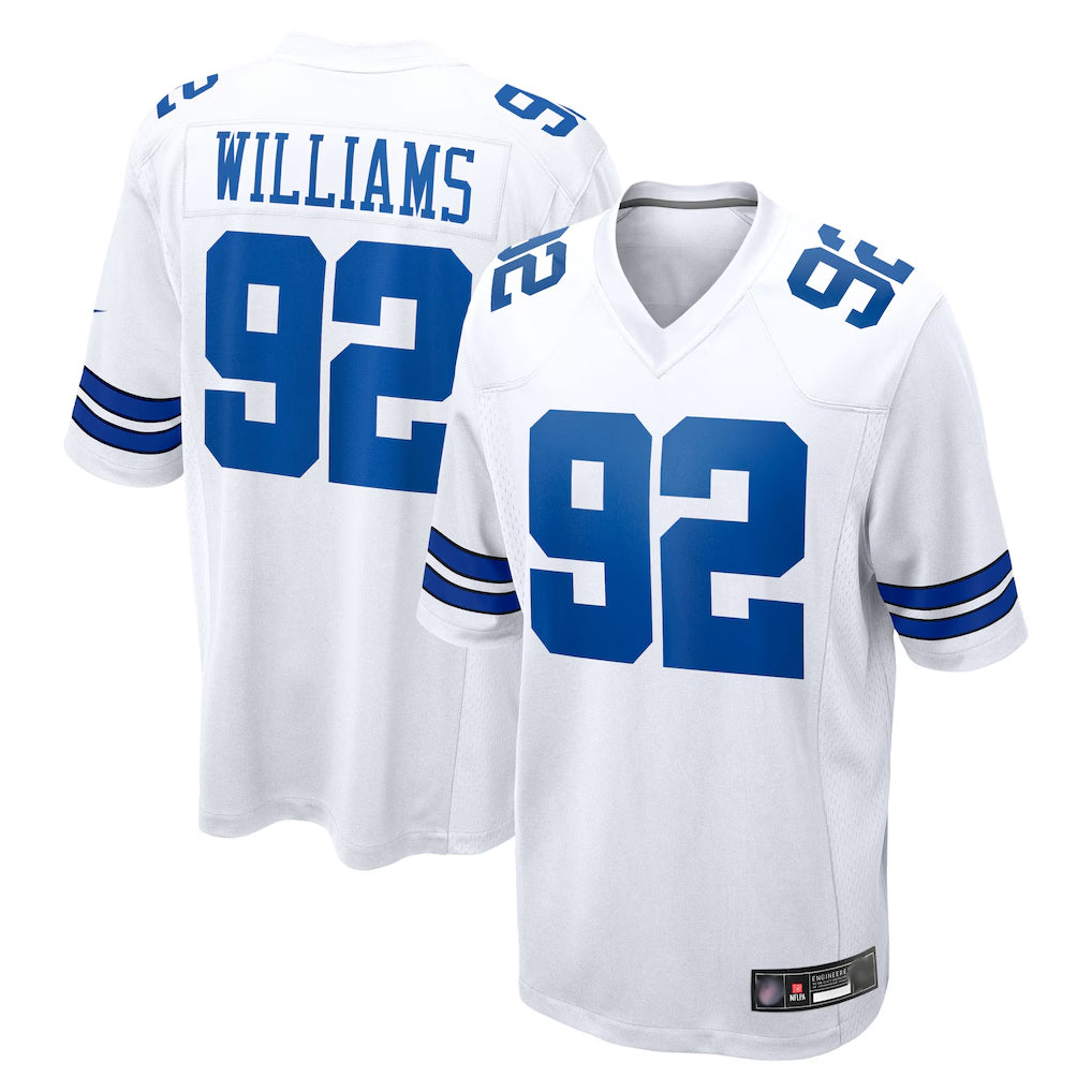 D.Cowboys #92 Quinnen Williams Player White Home Game Odoa Stitched Jerseys