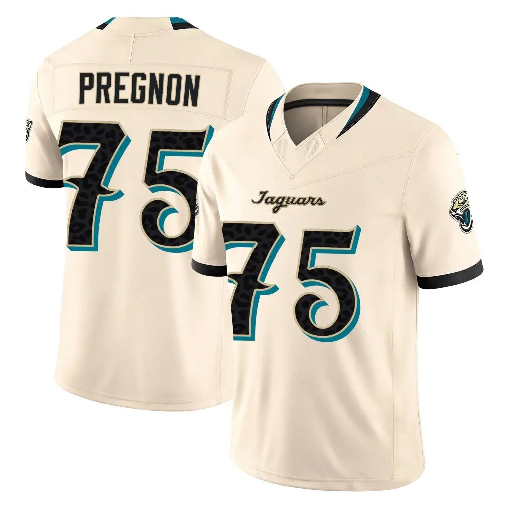 J.Jaguars #75 Emmanuel Pregnon Player Natural Limited 2026 Rivalries Collection Game Odoa Stitched Jerseys