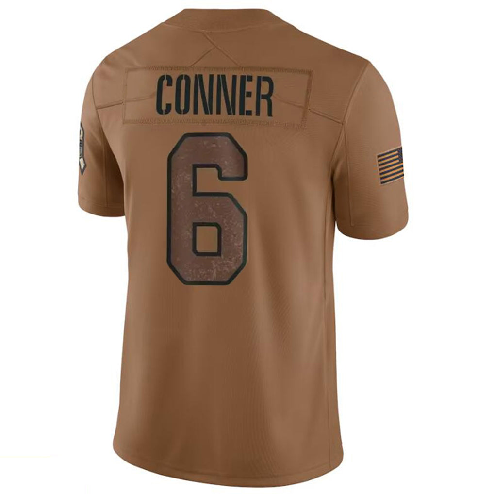 A.Cardinals #6 James Conner Player Brown Limited Salute To Service Game Odoa Stitched Jerseys