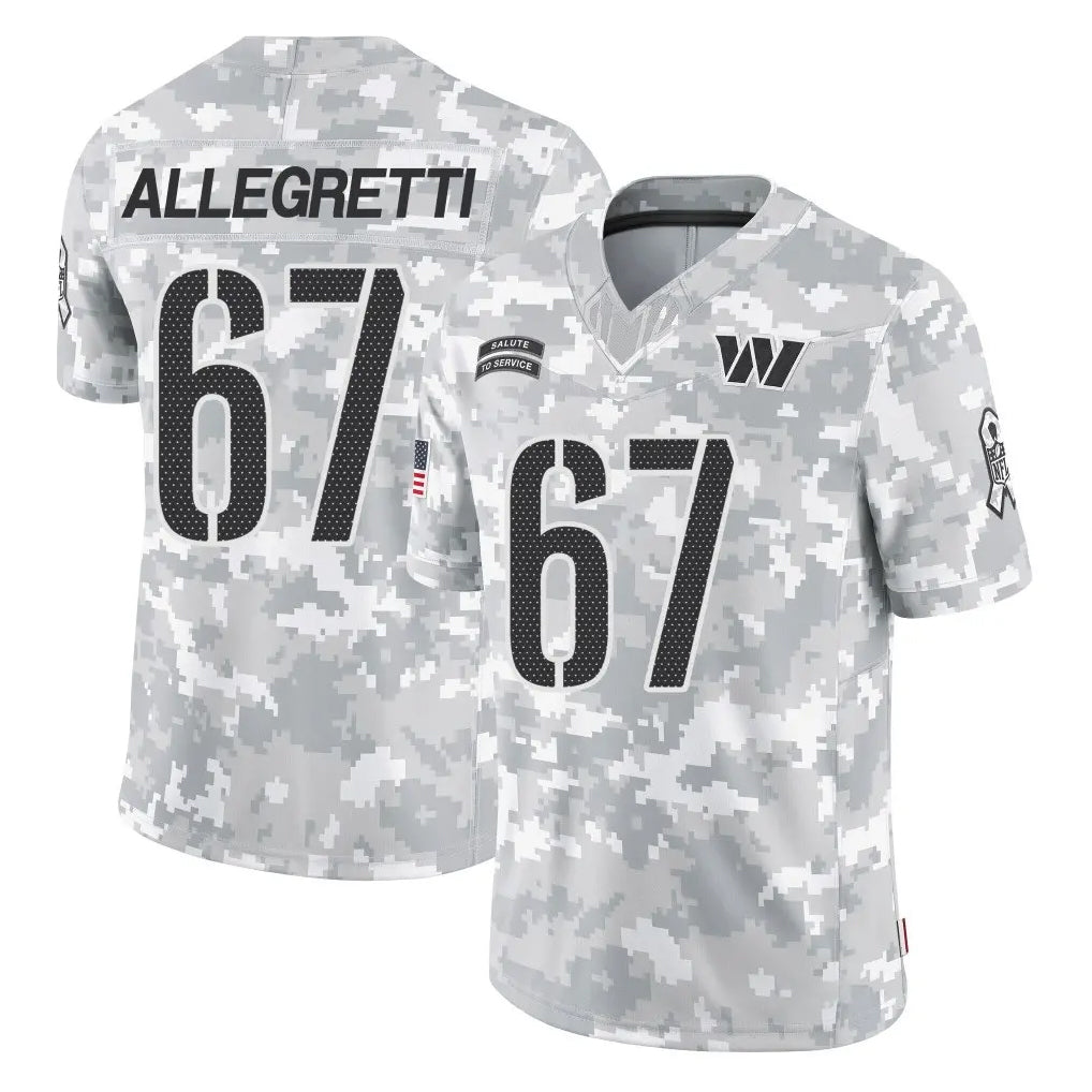 W.Commanders #67 Nick Allegretti Player Arctic Camo Limited Salute To Service Home Game Odoa Stitched Jerseys