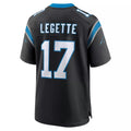 C.Panthers #17 Xavier Legette Player Black Home Game Odoa Stitched Jerseys