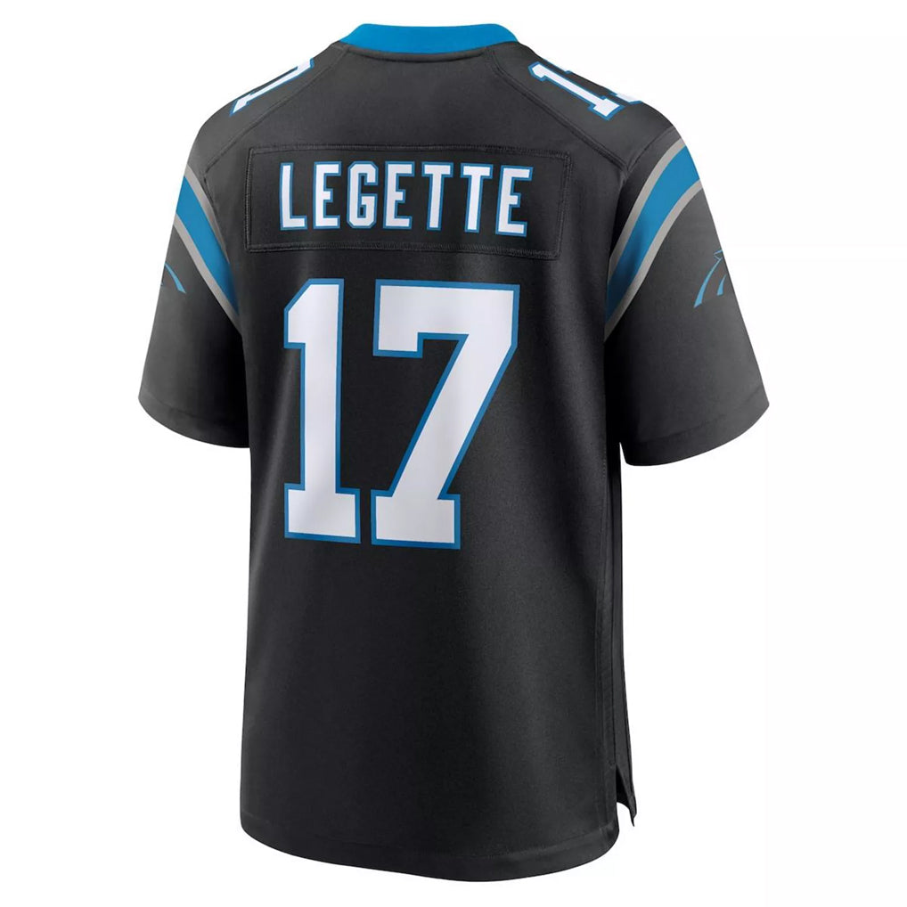 C.Panthers #17 Xavier Legette Player Black Home Game Odoa Stitched Jerseys