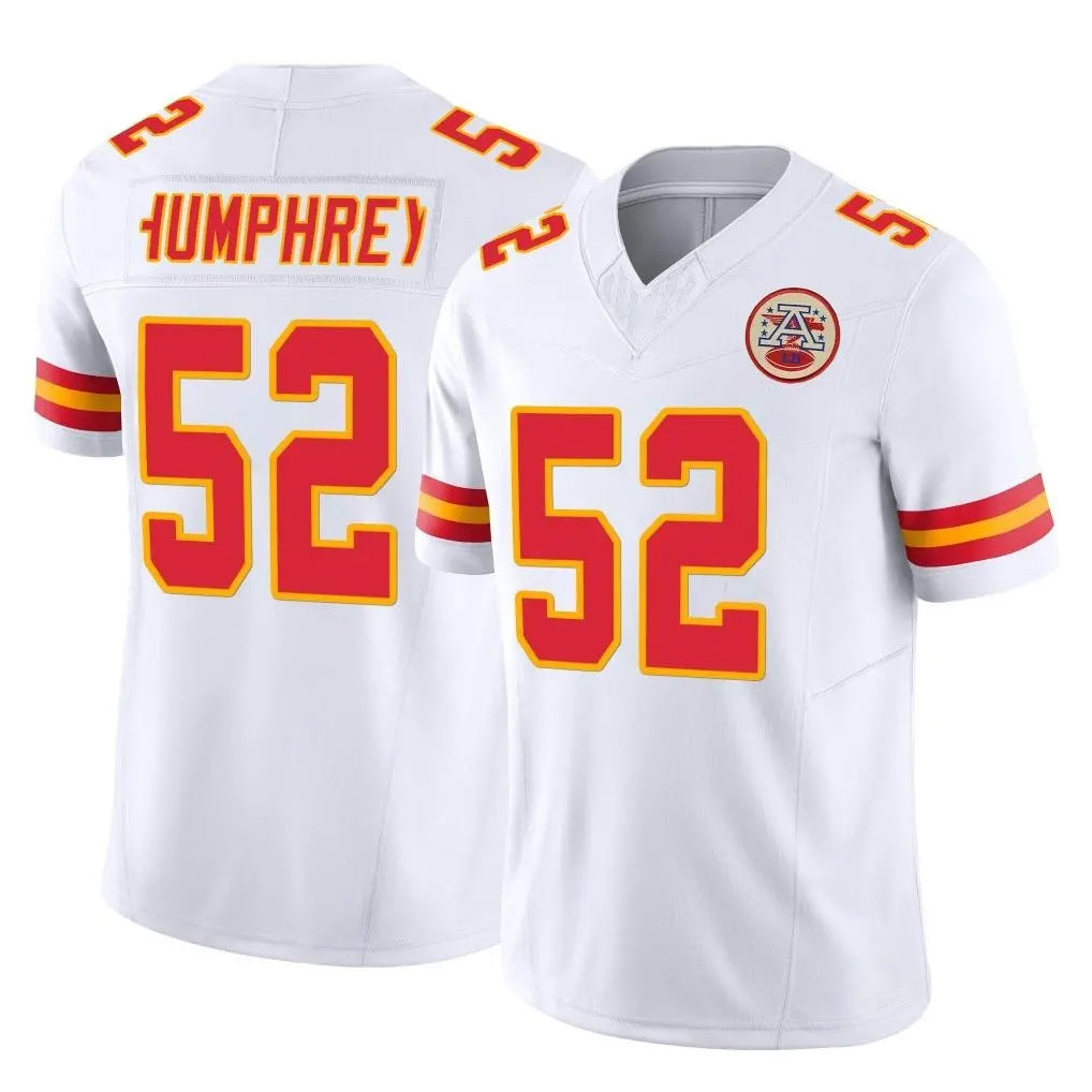 KC.Chiefs #52 Creed Humphrey Player White Limited Vapor F.U.S.E. Home Game Odoa Stitched Jerseys