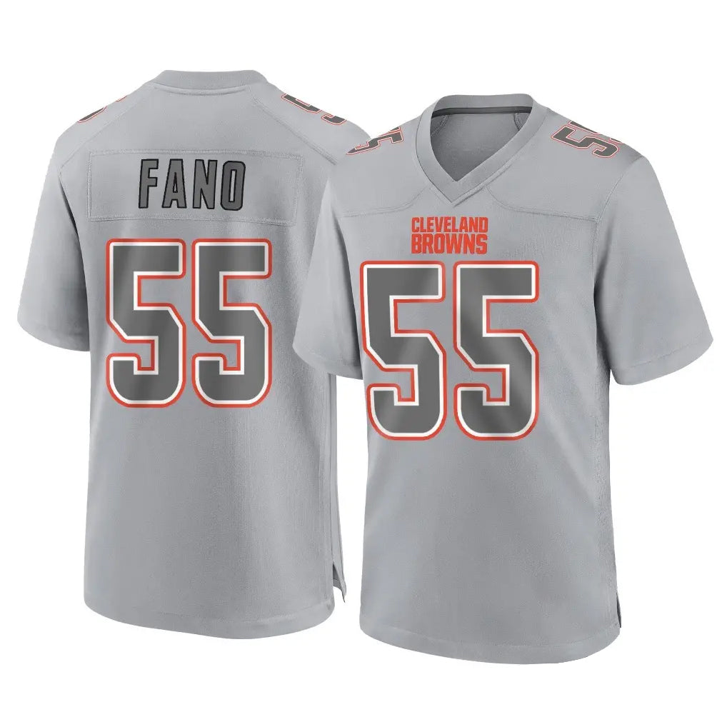 C.Browns #55 Spencer Fano Player Gray Atmosphere Fashion Game Odoa Stitched Jerseys