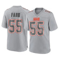C.Browns #55 Spencer Fano Player Gray Atmosphere Fashion Game Odoa Stitched Jerseys