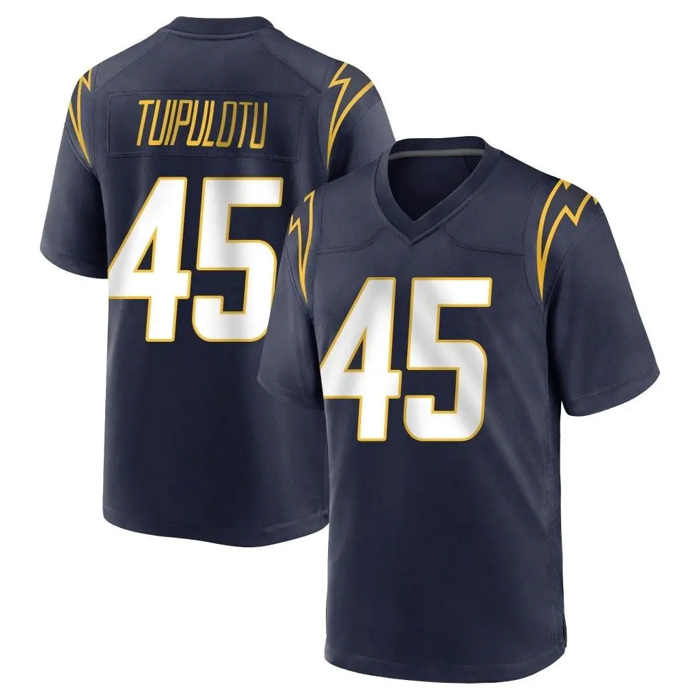 LA.Chargers #45 Tuli Tuipulotu Player Navy Home Game Odoa Stitched Jerseys