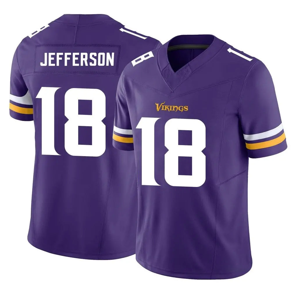 M.Vikings #18 Justin Jefferson Player Purple Limited Vapor F.U.S.E. Home Game Odoa Stitched Jerseys