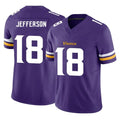 M.Vikings #18 Justin Jefferson Player Purple Limited Vapor F.U.S.E. Home Game Odoa Stitched Jerseys