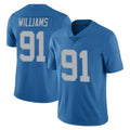 D.Lions #91 Tyleik Williams Player Blue Limited Throwback Vapor Untouchable Odoa Stitched Jerseys