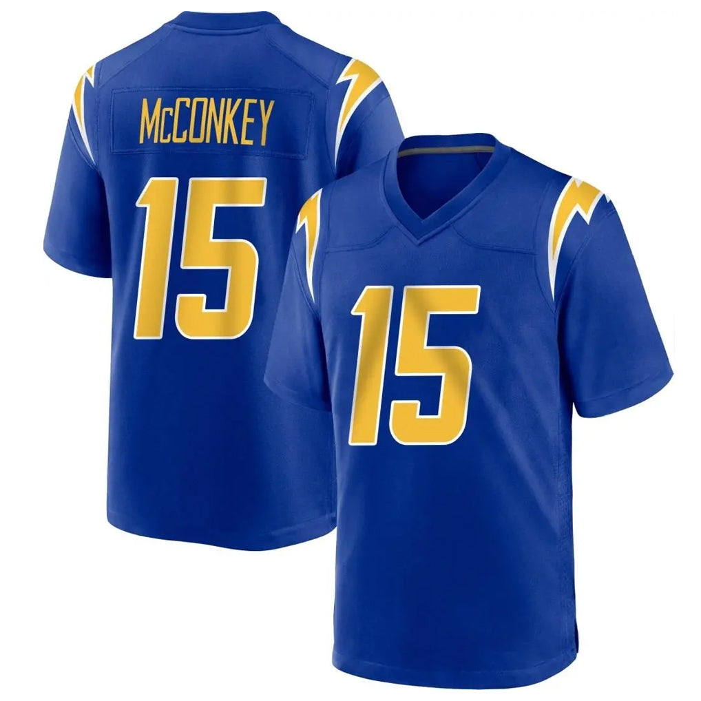 LA.Chargers #15 Ladd McConkey Player Royal Home Game Odoa Stitched Jerseys
