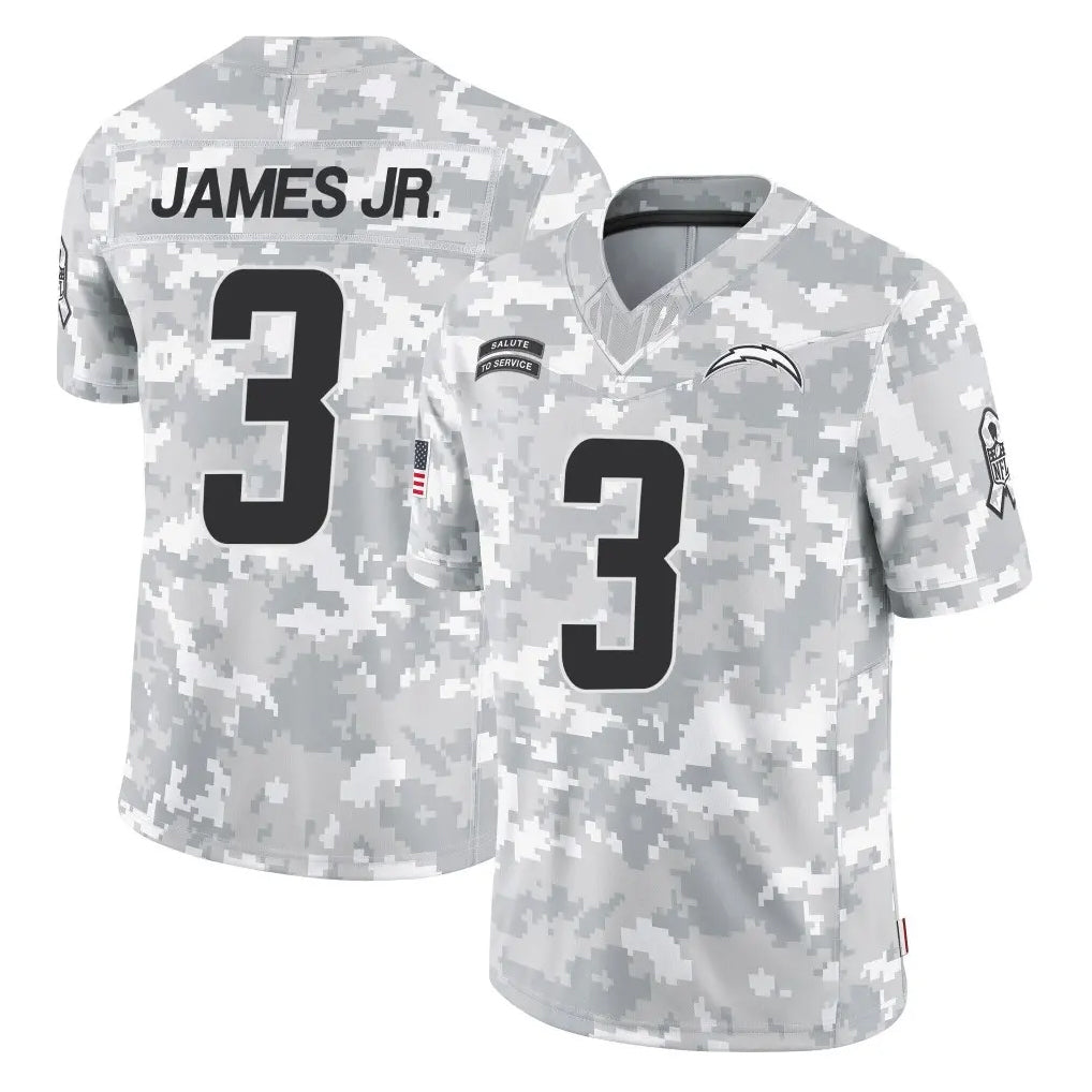 LA.Chargers #3 Derwin James Jr. Player Arctic Camo Salute To Service Limited Game Odoa Stitched Jerseys